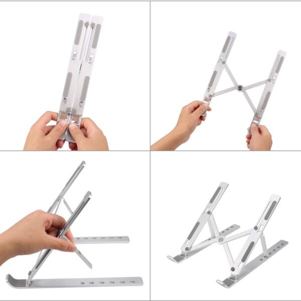 Metal Portable Laptop Stand ? 6-Angle Adjustable Riser for Laptops, Phones & - Image 5