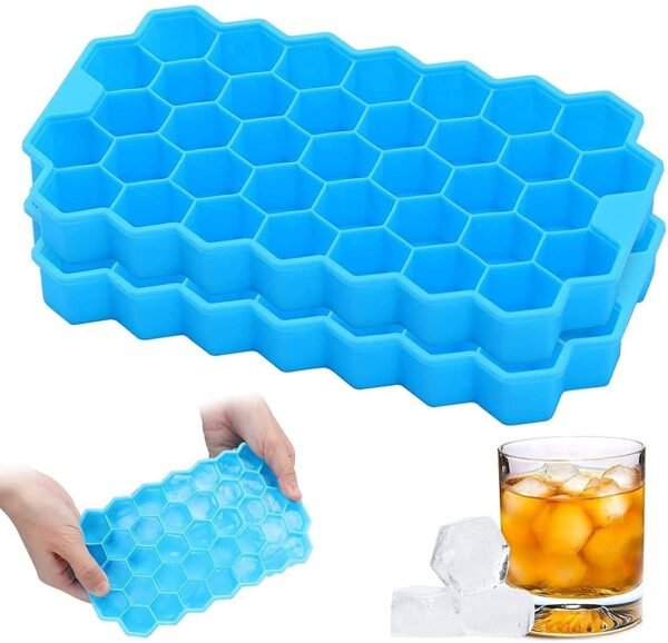 Flexible Silicone Ice Cube Tray, 37 Small Cubes , Fridge Use - Image 2