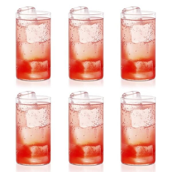 Heavy unbreakable Stylish Plastic Clear look fully Transparent Glasses Set - Image 4