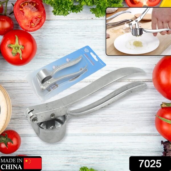 Crush Garlic with Ease: Lightweight Aluminum Garlic Press (1 Pc) - Image 2