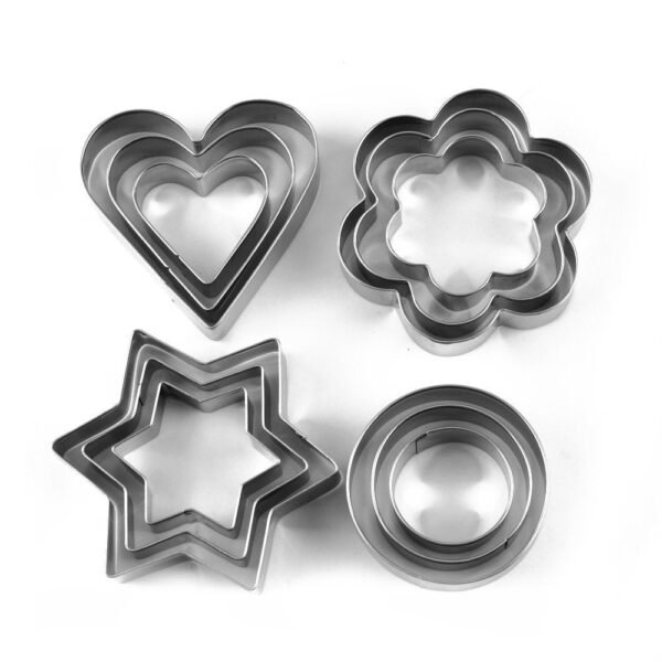 Cookie Cutter Stainless Steel Cookie Cutter with Shape Heart Round Star and - Image 4