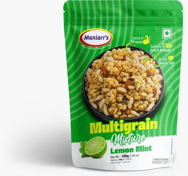 Maniarr's Lemon Mint ROASTED MULTIGRAIN MIXTURE (200Gm) - Image 3