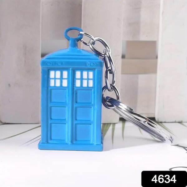 Police Booth Box Shape 3 D Metal Keychain (1 Pc) - Image 2
