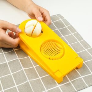 2 in 1 Double Cut Boiled Egg cutter with stainless steel wire for easy slicing