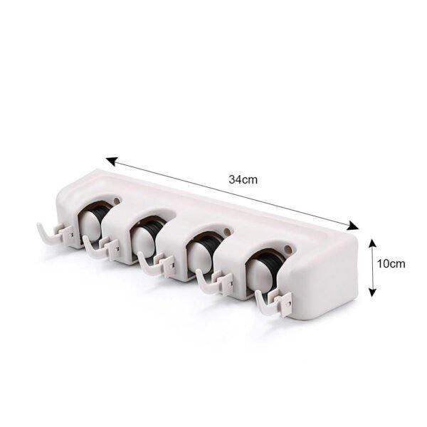 4 Layer Mop and Broom Holder, Garden Tool Organizer, Multipurpose Wall Mounted - Image 5