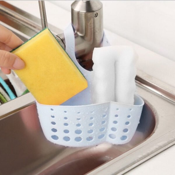Adjustable Kitchen Bathroom Water Drainage Plastic Basket / Bag with Faucet - Image 4
