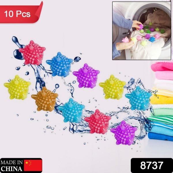 Soft Star Laundry Dryer Balls ? 10-Piece Multi-Color Clothes Softener - Image 2