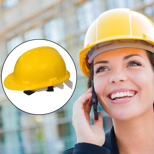 Yellow Plastic Hard Hat Construction Cap (1Pc Only) - Image 3