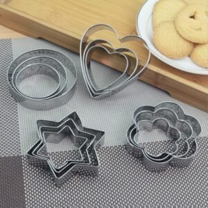 Cookie Cutter Stainless Steel Cookie Cutter with Shape Heart Round Star and