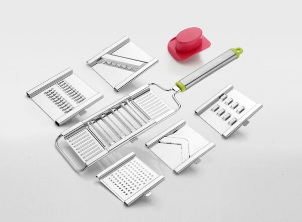6 in 1 Stainless Steel Kitchen Chips Chopper Cutter Slicer and Grater with