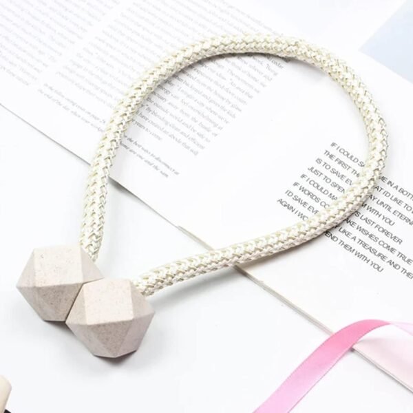 Non-Magnetic Curtain Tiebacks: Decorative Pearl Design (2 Pc, (Without Magnet - Image 5