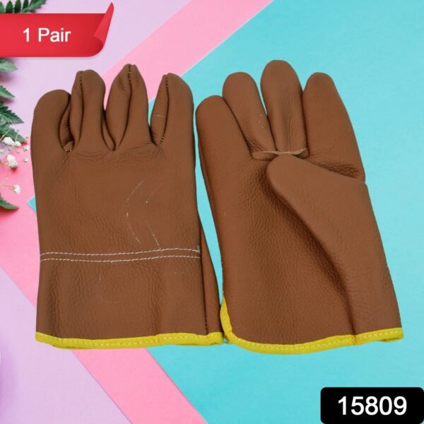 Gloves Gardening Gloves for Men Women Leather Gloves Heavy Duty Gloves (1 Pair) - Image 2