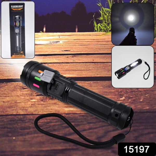 Led Torch High Lumens Fast Charging Flashlight / Torch with Far & Near Zoom (1 - Image 2
