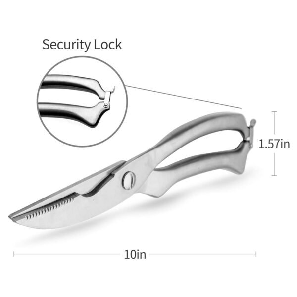 Heavy Duty Stainless Steel Poultry Shears, Premium Ultra Sharp Spring-Loaded - Image 5