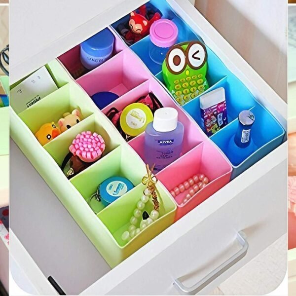 5 Compartments Socks / Handkerchief / Underwear Storage Box Socks Drawer Closet - Image 3
