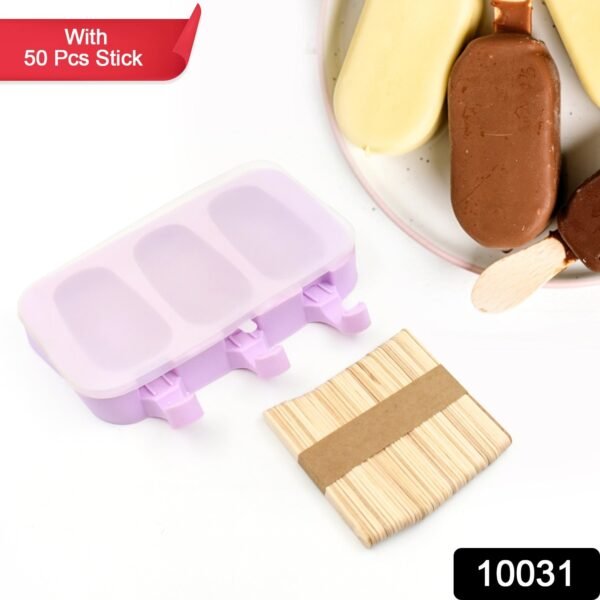 Silicone Sicle Molds ? DIY Ice Pops with Lids & 50 Sticks - Image 2