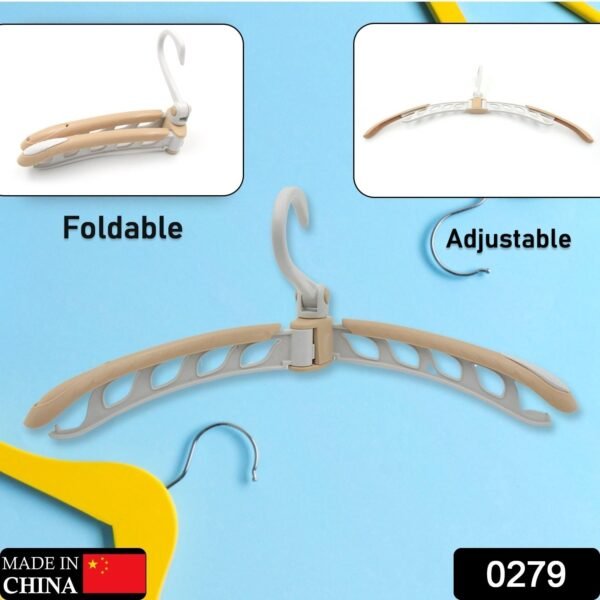 Portable Folding Clothes Hanger (1 Pc): 360? Rotation, Travel, Adjustable - Image 2