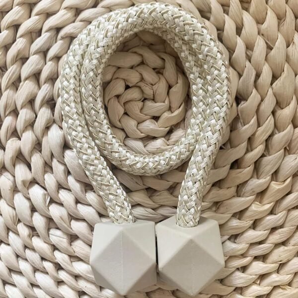 Non-Magnetic Curtain Tiebacks: Decorative Pearl Design (2 Pc, (Without Magnet - Image 2