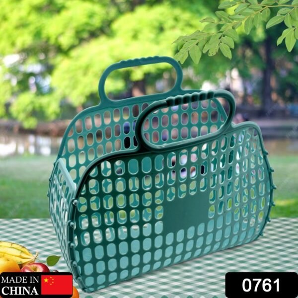 Grocery Vegetable Foldable Smiley Non-Woven Fabric Shopping Bag - Image 2