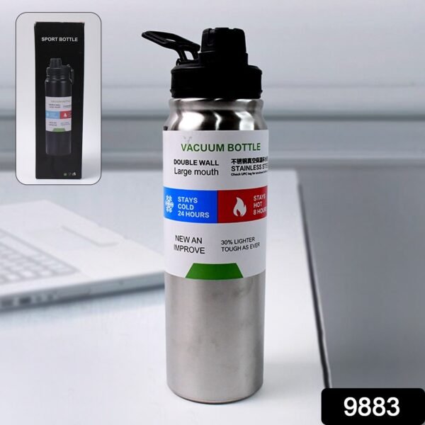 Stainless Steel Double Wall Vacuum-Insulated Drink Water Bottle (800 ML) - Image 2