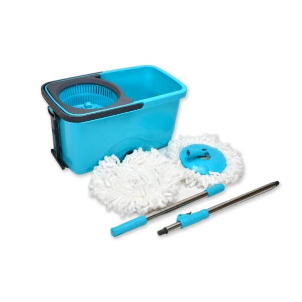 Quick Spin Mop Plastic spin, Bucket Floor Cleaning, Easy Wheels & Big Bucket, - Image 4