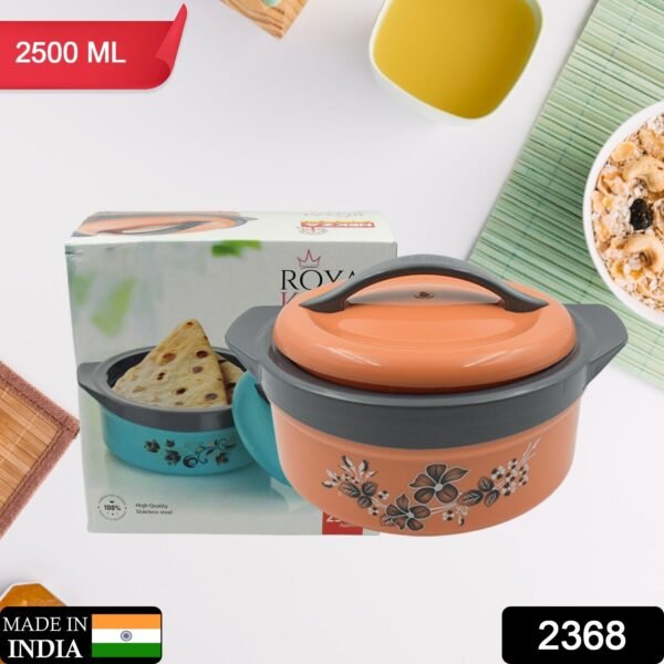 Casserole Box for Food Searving Inner Steel Insulated Casserole Hot Pot Flowers - Image 2