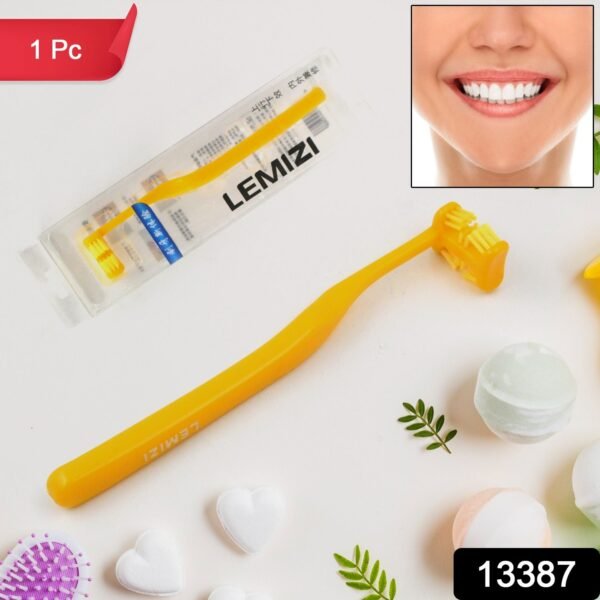 Six-Sided Soft Toothbrush, Anti-Bacterial 6 Sided Care (1 Pc/ Mix Color) - Image 2