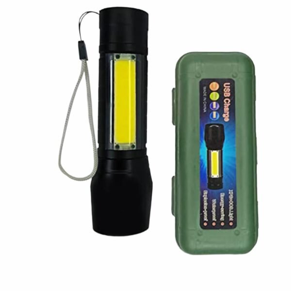 Mini Search Rechargeable LED Long Range Flashlight Emergency Light Torch - Image 3