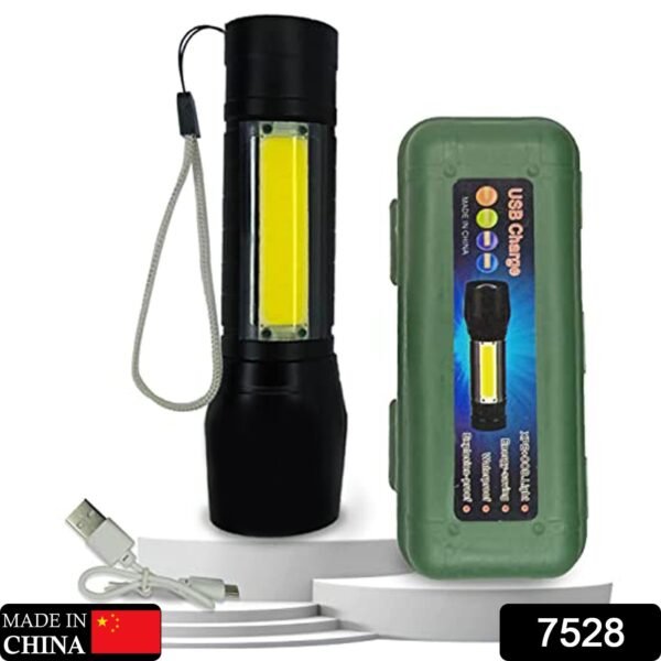 Mini Search Rechargeable LED Long Range Flashlight Emergency Light Torch - Image 2