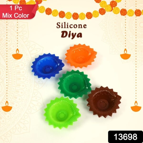 Silicone Diya for Diwali Attractive Design Colourful Diya Combo (Mix Design /1 - Image 2