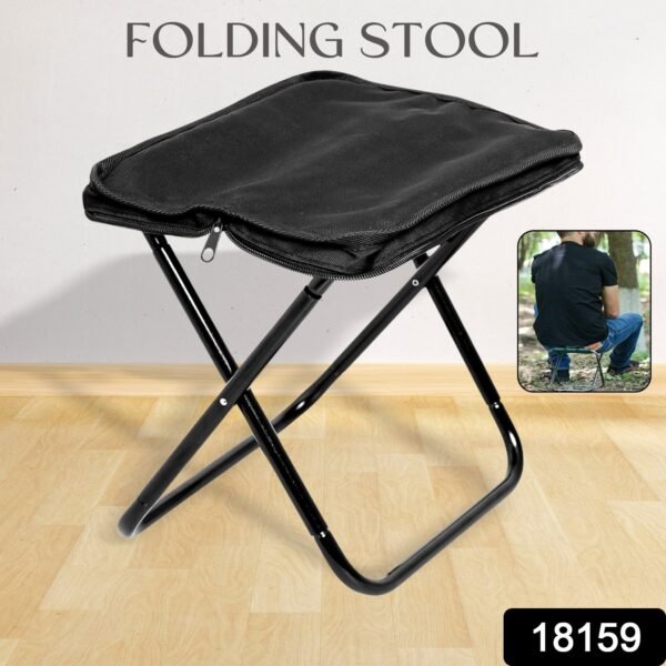 Folding Camping Stool Collapsible Camp Stool Portable Seat Travel Little Stools - Image 2