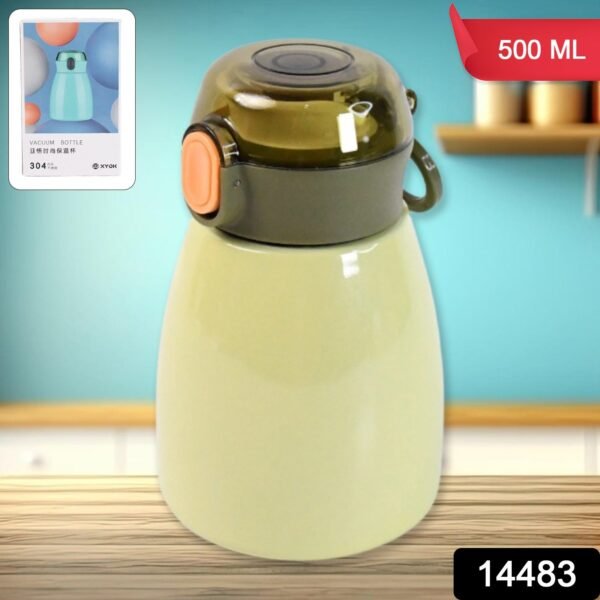 Vacuum Insulation Flask Bottle with Straw for Sports Adult Children (Approx - Image 2
