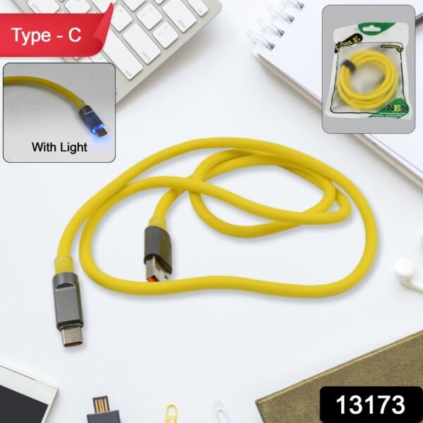 Type C data cable Fast Charging With Light (1 Mtr. / 1 Pc) - Image 2