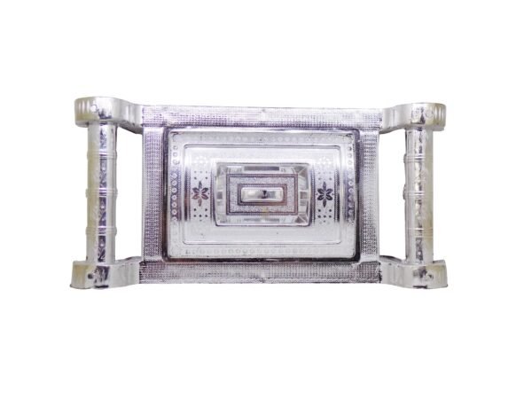 Multipurpose 4 Section Royal Design Silver Storage / Gift Box - Image 4