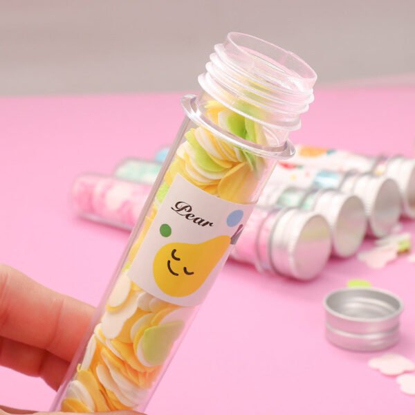 Portable Hand Washing Bath Flower Shape Paper Soap Strips In Test Tube Bottle - Image 5