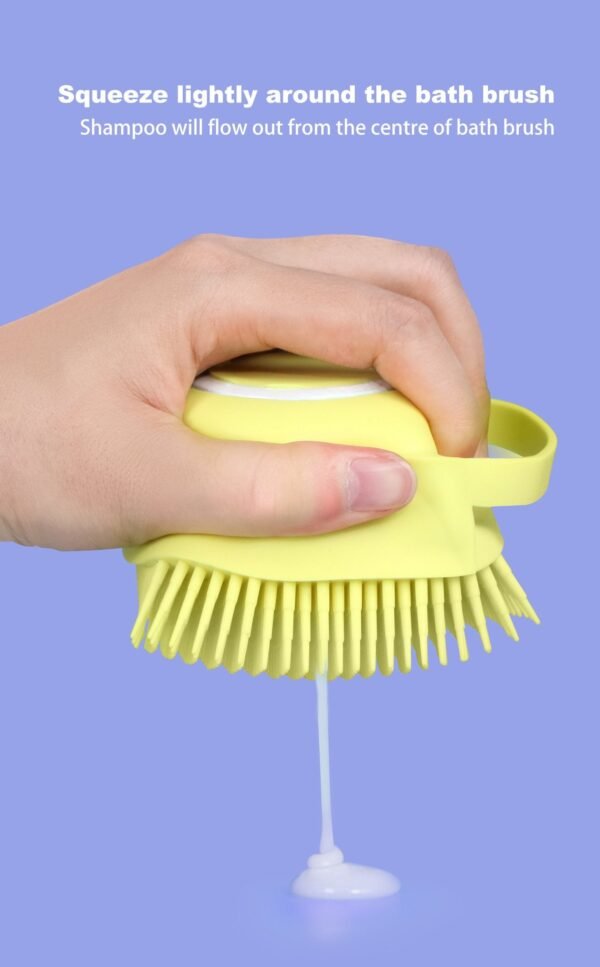 SILICONE MASSAGE BATH BODY BRUSH WITH SHAMPOO DISPENSER - Image 5