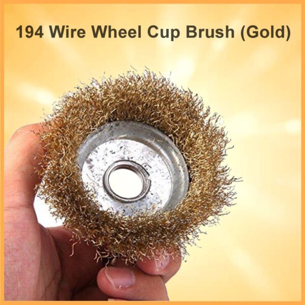 Wire Wheel Cup Brush (Gold) - Image 3