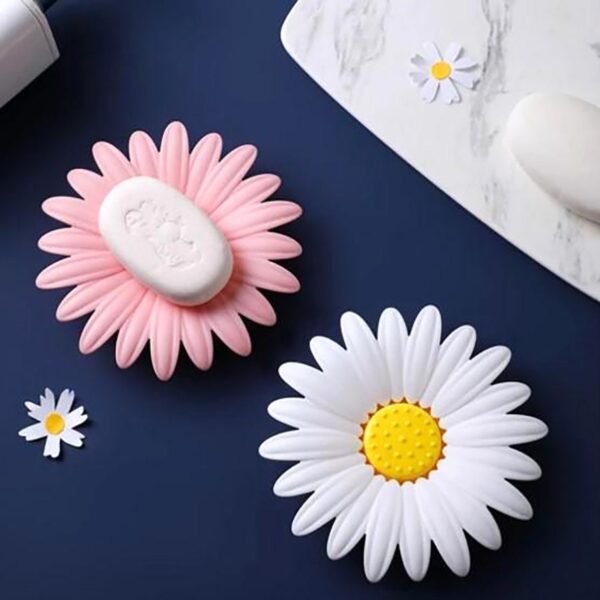 Flower Shape Portable Soap Dish Holder Soap Case - Image 5