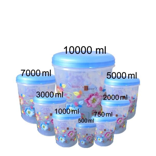Air Tight Plastic Transparent Container Set (10000ml, 7000ml, 5000ml, 3000ml, - Image 5