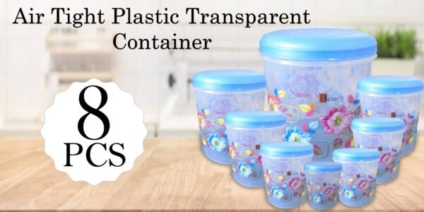 Air Tight Plastic Transparent Container Set (10000ml, 7000ml, 5000ml, 3000ml, - Image 3