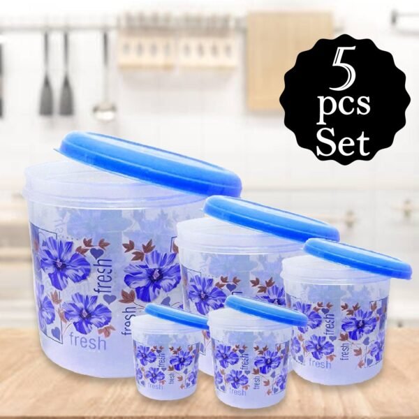 Plastic Transparent Container Air Tight Dabba Set (3000ml, 2000ml, 1000ml, - Image 3