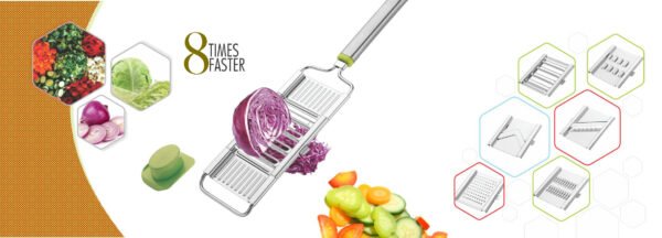 6 in 1 Stainless Steel Kitchen Chips Chopper Cutter Slicer and Grater with - Image 5
