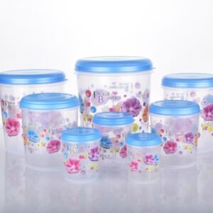 Air Tight Plastic Transparent Container Set (10000ml, 7000ml, 5000ml, 3000ml,