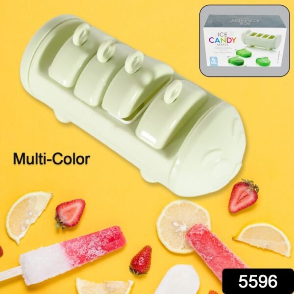 Cartoon Ice Candy Mold ? 4-Cup Multicolor Set (1 Pc) - Image 2