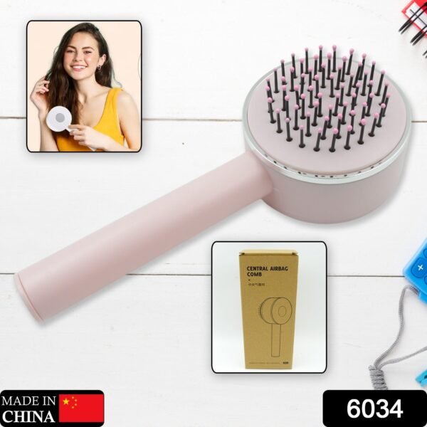 Air Cushion Massage Brush with Long Handle & Self-Cleaning Detangling Comb - Image 2