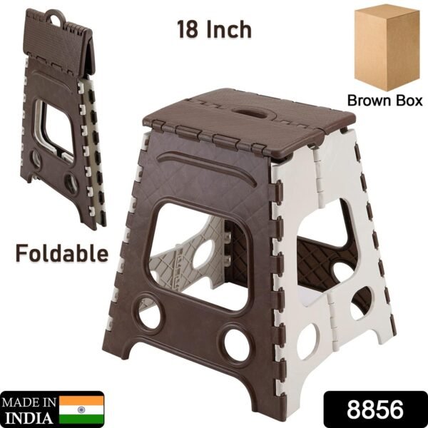 18inch Folding Stool, Non Slip Folding Stool - 18 Inch" Height - Holds Up to 95 - Image 2