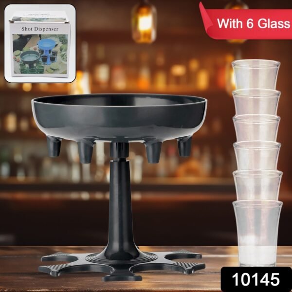 6 shot Win glass dispensers With tray & 6 Pcs Glass - Image 3