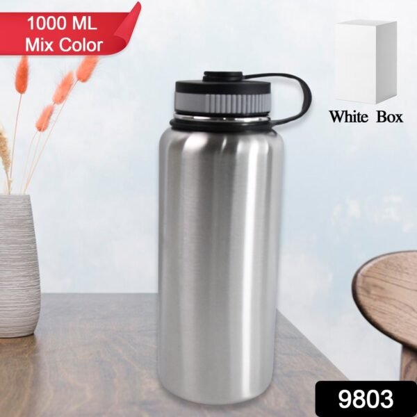 Stainless Steel Double Wall Vacuum-Insulated Drink Water Bottle (1000 ML / Mix - Image 2