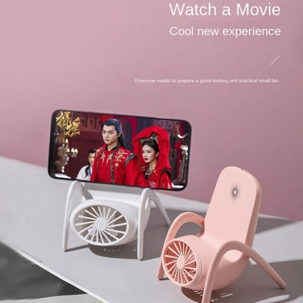 Portable Mobile Phone Holder Fan ? Handheld, Multi-Function (Battery Not - Image 4