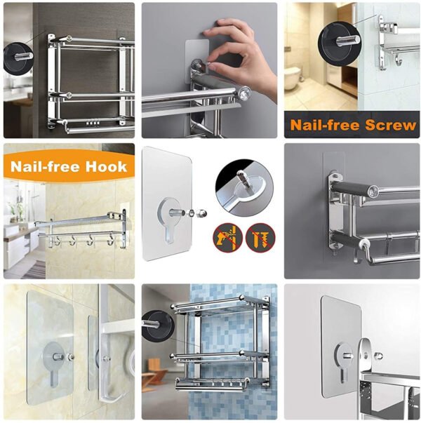 Adhesive Screw Wall Hook for Home & Office Hanging - Image 3
